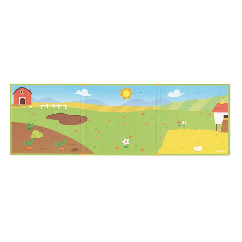 Libro magnetico per bambini a tema fattoria con 30 magneti, adatto dai 3 anni in su
